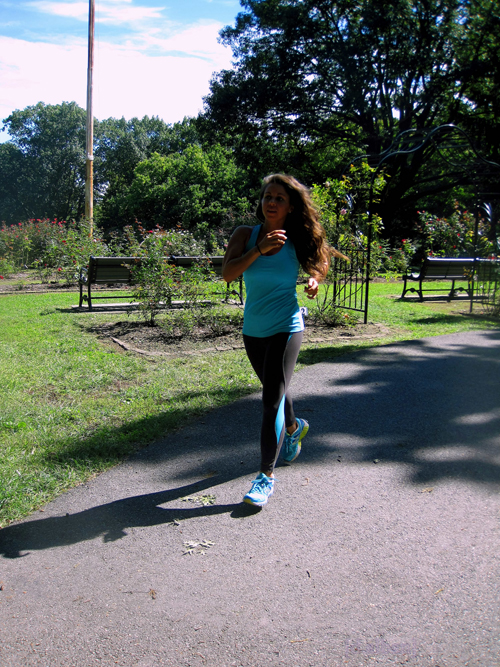 Christy Jogging In The Park As Part Of Her Exercise Routine