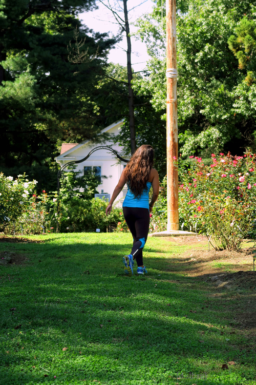 Christy Starts Her Workout With A Gentle Jog
