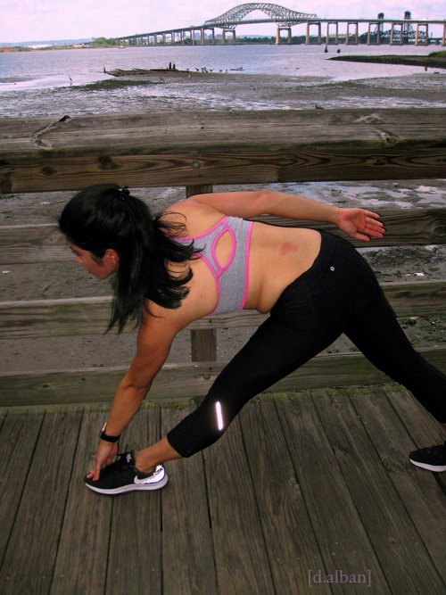 Krystelle Getting Ready For Her Workout At The Bayonne Park